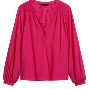 Banana Republic Fuchsia 100% Soft Cotton Blouse